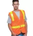 Bayside Apparel 3786 Unisex ANSI Surveyor Vest in Bright orange front view