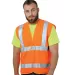 Bayside Apparel 3789 Unisex ANSI Economy Vest in Bright orange front view