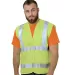Bayside Apparel 3789 Unisex ANSI Economy Vest in Lime green front view
