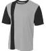 A4 Apparel NB3016 Youth Legend Soccer Jersey SILVER/ BLACK front view