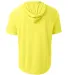 A4 Apparel N3408 Men's Cooling Performance Hooded  in Safety yellow back view