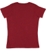 LA T 3516 Ladies' Fine Jersey T-Shirt in Cardinal blkout back view