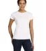 LA T 3516 Ladies' Fine Jersey T-Shirt WHITE front view