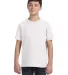 LA T 6101 Youth Fine Jersey T-Shirt WHITE front view
