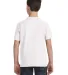 LA T 6101 Youth Fine Jersey T-Shirt WHITE back view