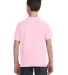 LA T 6101 Youth Fine Jersey T-Shirt PINK back view