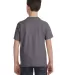 LA T 6101 Youth Fine Jersey T-Shirt CHARCOAL back view