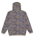 LA T 4412 Adult Statement Fleece Pullover Hoodie in Vin camo/ titanm back view