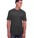 Gildan 67000 Men's Softstyle CVC T-Shirt in Pitch black mist front view