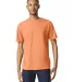 Gildan 67000 Men's Softstyle CVC T-Shirt in Tangerine mist front view