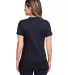 Gildan 67000L Ladies' Softstyle CVC T-Shirt in Navy mist back view