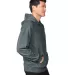 Gildan SF500 Adult Softstyle® Fleece Pullover Hoo in Dark heather side view
