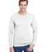 Gildan HF000 Hammer Adult Crewneck Sweatshirt WHITE front view