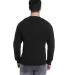 J America 8870 Adult Triblend Crewneck Sweatshirt BLACK SOLID back view