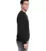 J America 8870 Adult Triblend Crewneck Sweatshirt BLACK SOLID side view