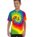 Tie-Dye CD100Y Youth 5.4 oz. 100% Cotton T-Shirt MOONDANCE front view