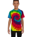 Tie-Dye CD100Y Youth 5.4 oz. 100% Cotton T-Shirt REACTIVE RAINBOW front view