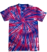 Tie-Dye CD100Y Youth 5.4 oz. 100% Cotton T-Shirt UNION JACK front view