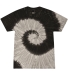 Tie-Dye CD100Y Youth 5.4 oz. 100% Cotton T-Shirt BLACK RAINBOW front view