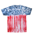 Tie-Dye CD100Y Youth 5.4 oz. 100% Cotton T-Shirt FLAG front view