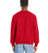 Hanes RS160 Adult Perfect Sweats Crewneck Sweatshi in Athletic red back view