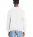 Hanes RS160 Adult Perfect Sweats Crewneck Sweatshi in White back view