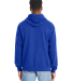 Hanes RS170 Adult Perfect Sweats Pullover Hooded S in Deep royal back view