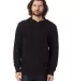 Alternative Apparel 9595ZT Unisex Washed Terry Cha in Black front view
