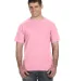 Gildan 980 Lightweight T-Shirt in Charity pink front view