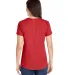Gildan 6750L Ladies' Triblend T-Shirt in Heather red back view