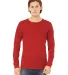 Bella + Canvas 3501 Unisex Jersey Long-Sleeve T-Sh in Red front view