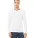 Bella + Canvas 3501 Unisex Jersey Long-Sleeve T-Sh in White front view
