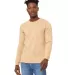 Bella + Canvas 3501 Unisex Jersey Long-Sleeve T-Sh in Sand dune front view