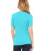 Bella + Canvas 6405 Ladies' Relaxed Jersey V-Neck  TURQUOISE back view