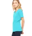 Bella + Canvas 6405 Ladies' Relaxed Jersey V-Neck  TURQUOISE side view