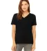 Bella + Canvas BC6405CVC Ladies' Relaxed Heather C BLACK HEATHER front view