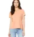 Bella + Canvas BC6405CVC Ladies' Relaxed Heather C HEATHER PEACH front view