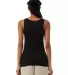 Bella + Canvas 1081 Ladies' Micro Ribbed Tank SOLID BLK BLEND back view