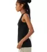 Bella + Canvas 1081 Ladies' Micro Ribbed Tank SOLID BLK BLEND side view