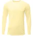 A4 Apparel N3425 Men's Sprint Long Sleeve T-Shirt in Light yellow front view