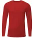 A4 Apparel N3425 Men's Sprint Long Sleeve T-Shirt in Scarlet front view
