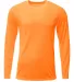 A4 Apparel N3425 Men's Sprint Long Sleeve T-Shirt in Safety orange front view