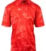 Burnside Clothing 0101 Men's Burn Collection Golf  in Red tie dye front view