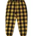 Burnside Clothing 8810 Unisex Flannel Jogger in Gold/ black front view