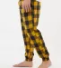 Burnside Clothing 8810 Unisex Flannel Jogger in Gold/ black side view