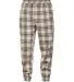 Burnside Clothing 8810 Unisex Flannel Jogger in Grey/ steel front view