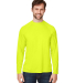 Core 365 CE110 Unisex Ultra UVP™ Long-Sleeve Rag in Safety yellow front view