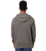 econscious EC5980 Unisex Hemp Hero Full-Zip hooded in Stonework gray back view