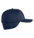 Harriton M802 ClimaBloc™ Ear-Flap Cap in Dark navy side view