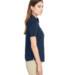 Harriton M585W Ladies' Advantage IL Short-Sleeve W in Dark navy side view